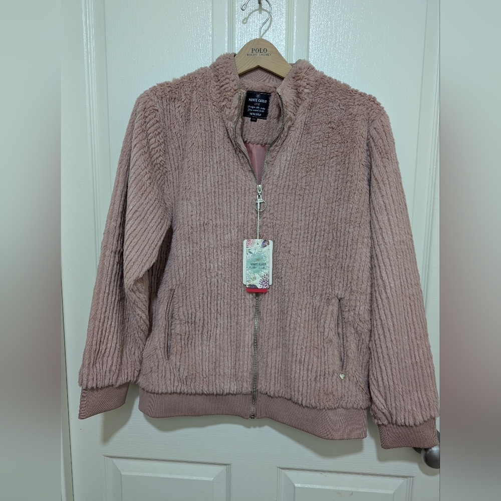 Monte Carlo Cozy Mauve Bomber Jacket